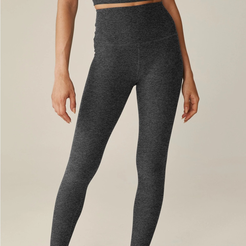 Lululemon Charcoal High-Waisted Leggings Wunder Under Space Dye